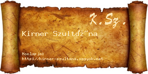 Kirner Szultána névjegykártya
